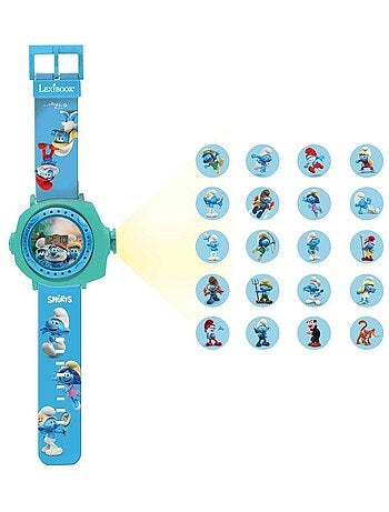 Montre digitale avec projection Schtroumpfs