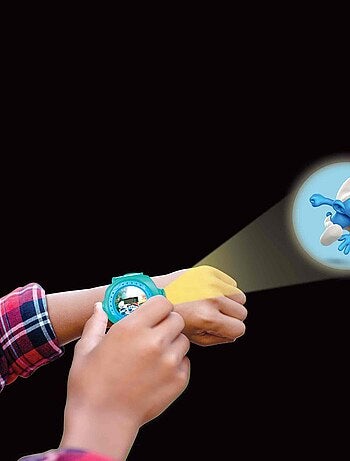 Montre digitale avec projection Schtroumpfs