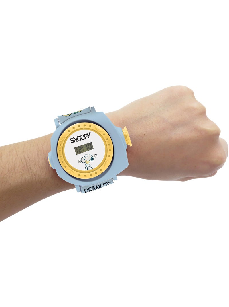 Montre digitale avec projection Snoopy Bleu - Kiabi