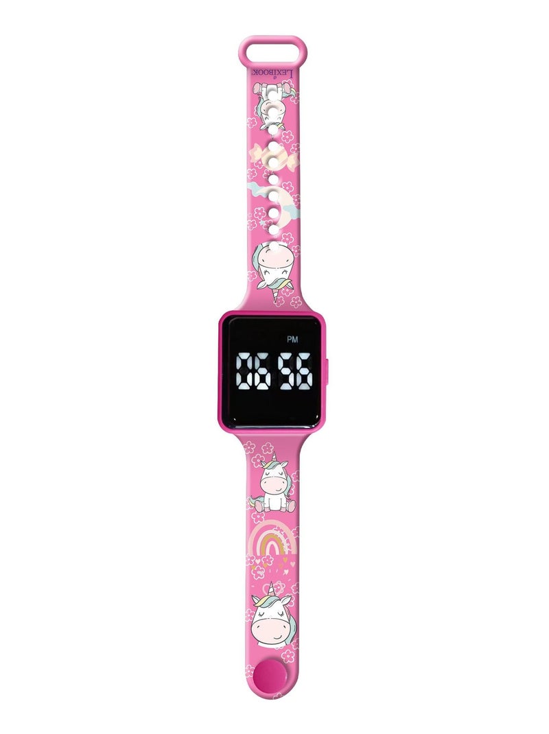 Montre digitale LED Licorne Rose - Kiabi