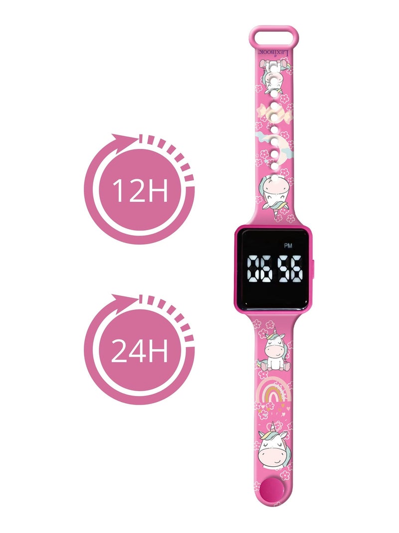 Montre digitale LED Licorne Rose - Kiabi