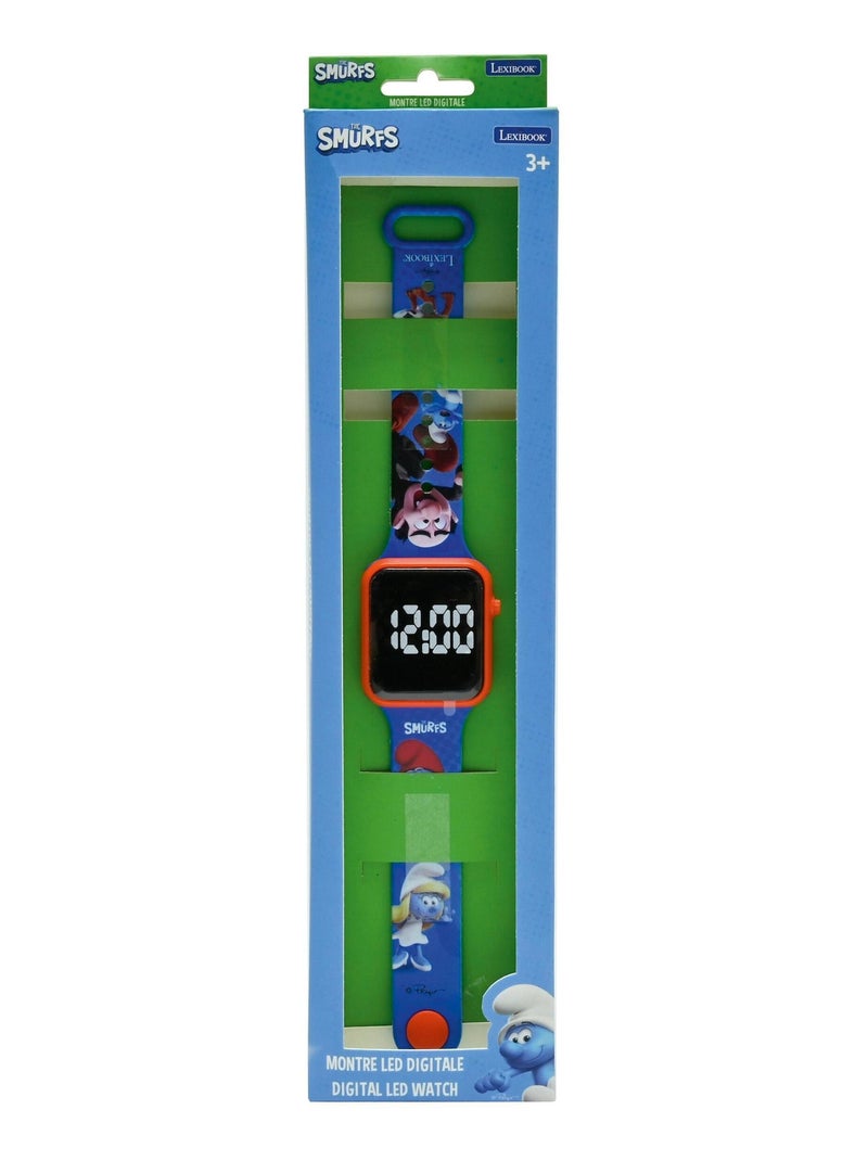 Montre digitale LED Schtroumpfs Bleu - Kiabi