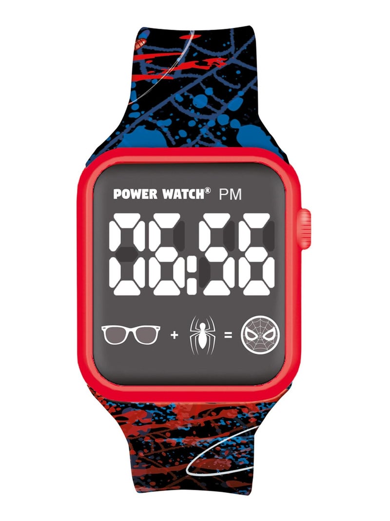 Montre digitale LED Spider-Man Rouge - Kiabi