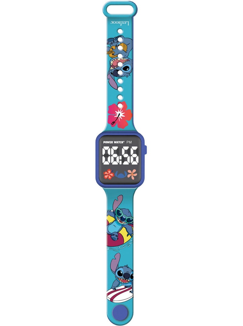 Montre digitale LED Stitch Bleu - Kiabi