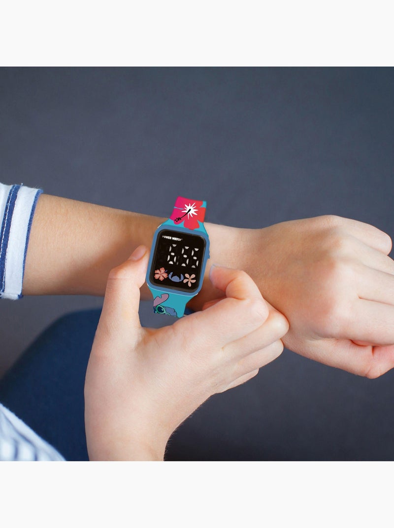 Montre digitale LED Stitch Bleu - Kiabi