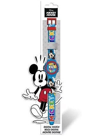 Montre enfant - disney - mickey mouse - affichage digital - bleu - bracelet plastique 29 cm