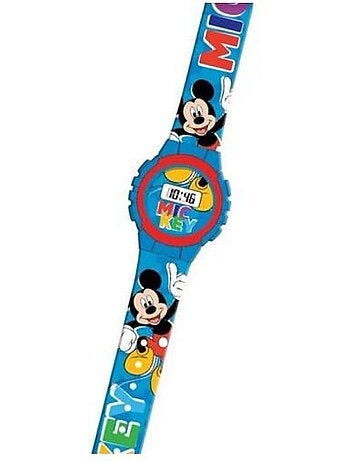 Montre enfant - disney - mickey mouse - affichage digital - bleu - bracelet plastique 29 cm