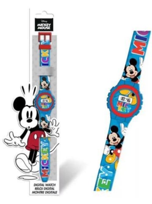 Montre enfant - disney - mickey mouse - affichage digital - bleu - bracelet plastique 29 cm - Kiabi Montre enfant - disney - mickey mouse - affichage digital - bleu - bracelet plastique 29 cm - Kiabi
