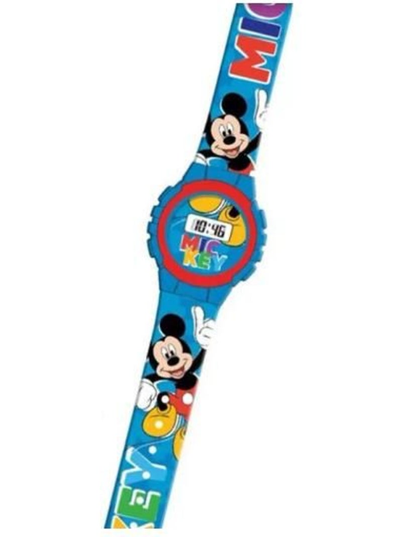 Montre enfant - disney - mickey mouse - affichage digital - bleu - bracelet plastique 29 cm Bleu - Kiabi