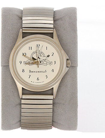 Montre enfant ronde 'Tex Avery' Wolfie bracelet maille métal doré Demons et Merveilles