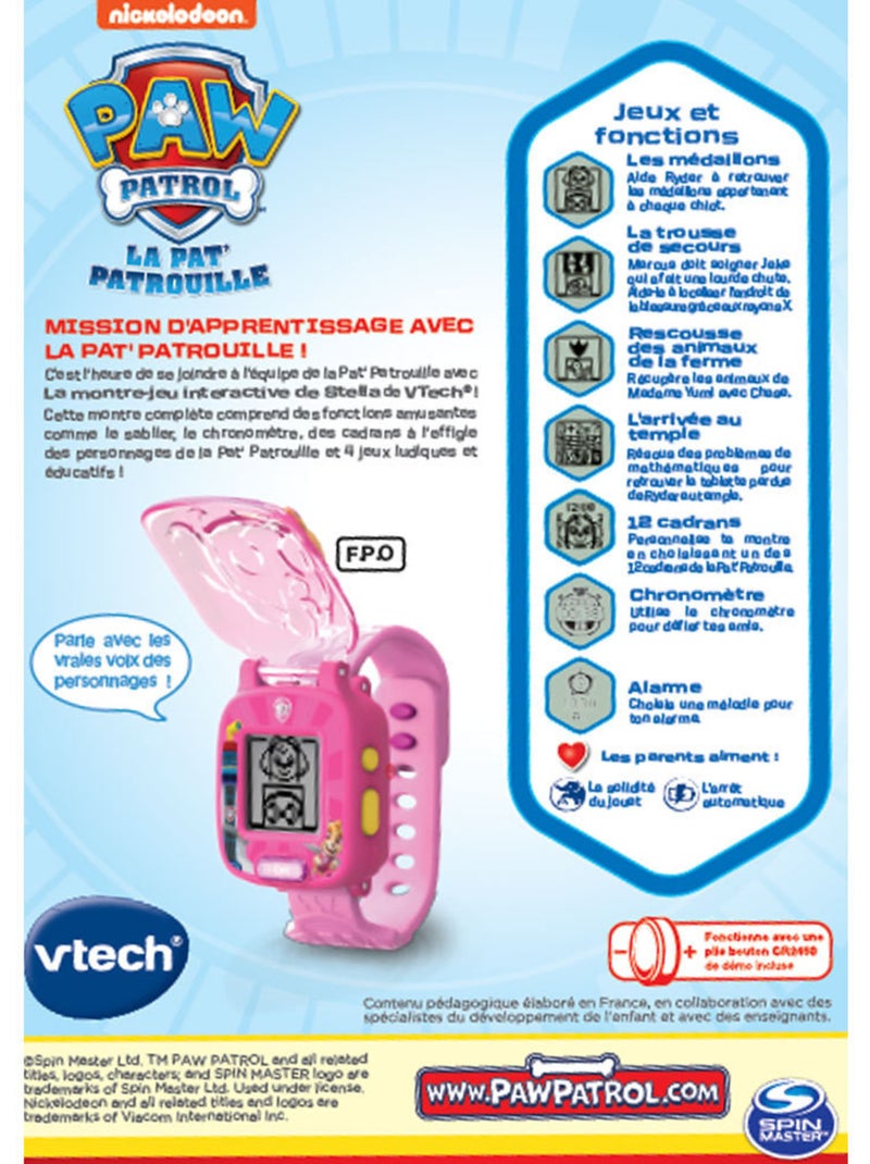 Montre-jeu Interactive De Stella Pat' Patrouille - Vtech Multicolore - Kiabi