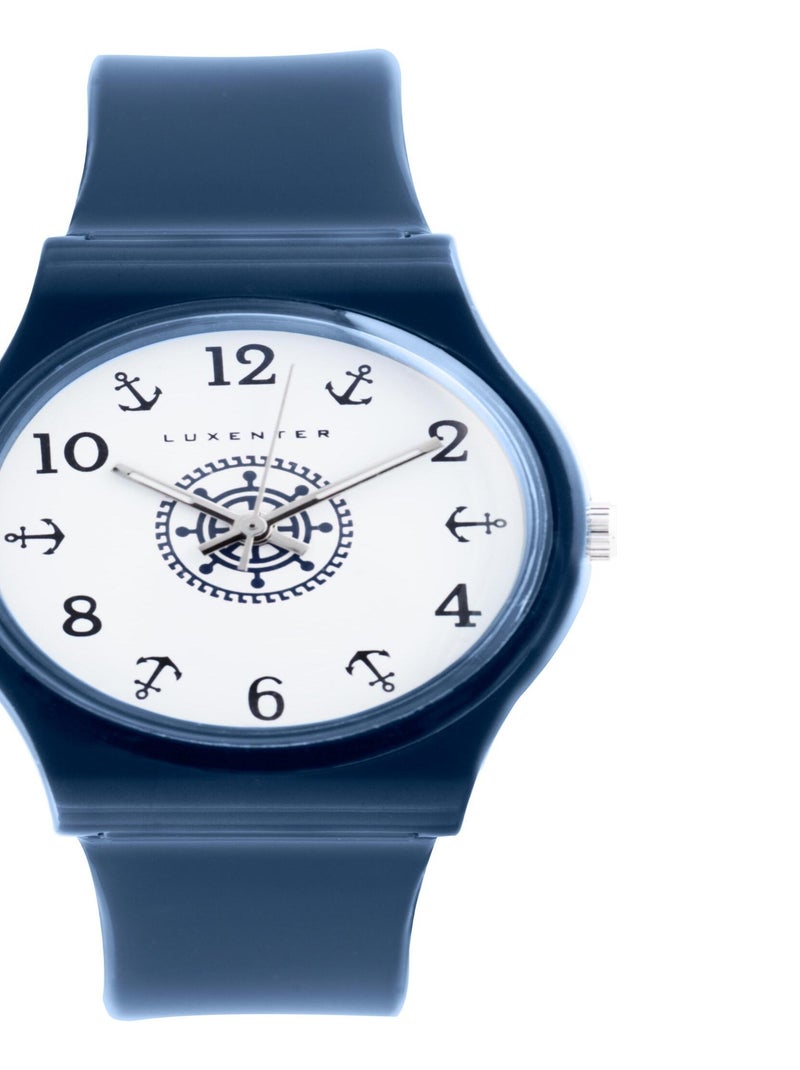 Montre  Khaf, finition bleu rhodié Bleu - Kiabi
