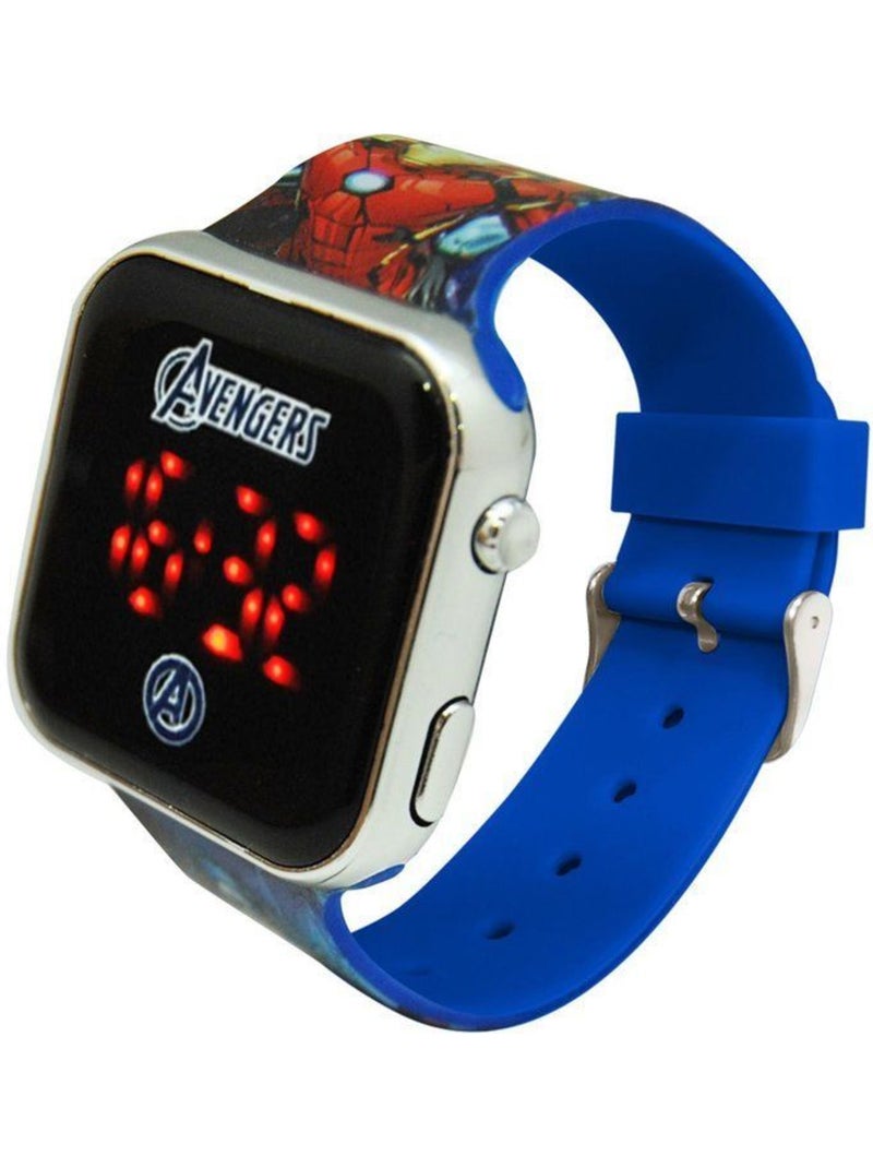Montre led avengers avec fonctions heure et date Noir - Kiabi