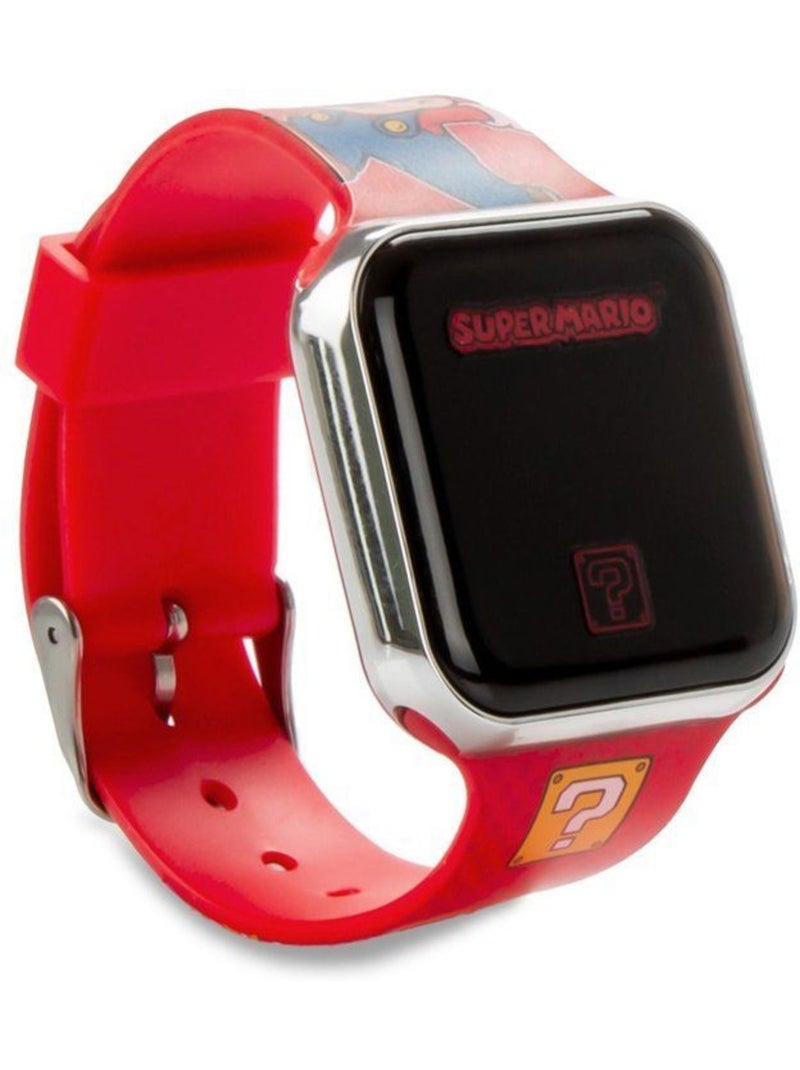 Montre led super mario avec fonctions heure et date Noir - Kiabi