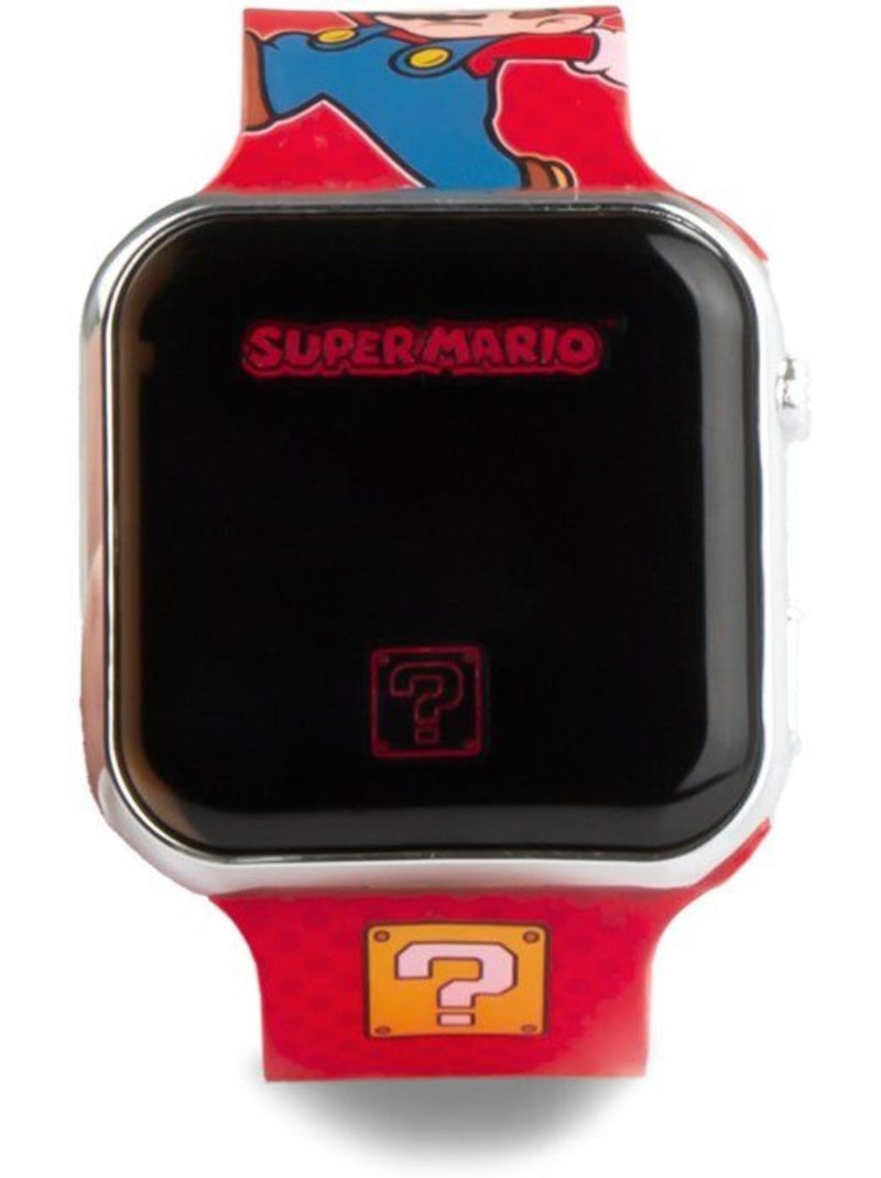 Montre led super mario avec fonctions heure et date Noir - Kiabi