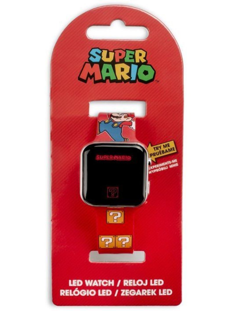 Montre led super mario avec fonctions heure et date Noir - Kiabi