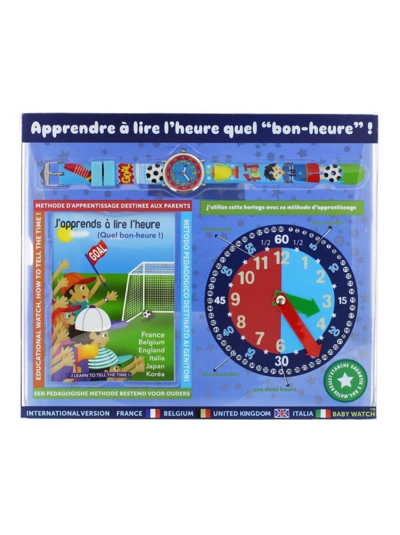 Montre pédagogique pour enfants - Goal Bleu - Kiabi