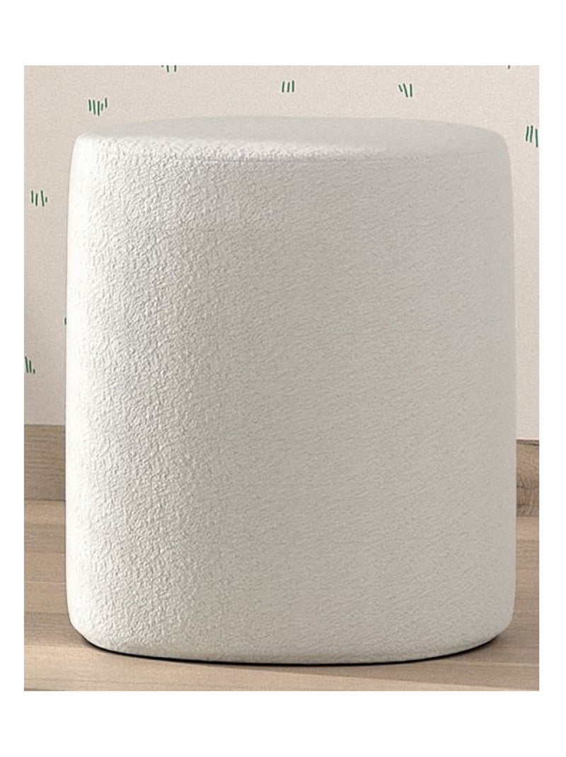 Moon Pouf Boucle Blanc - Kiabi