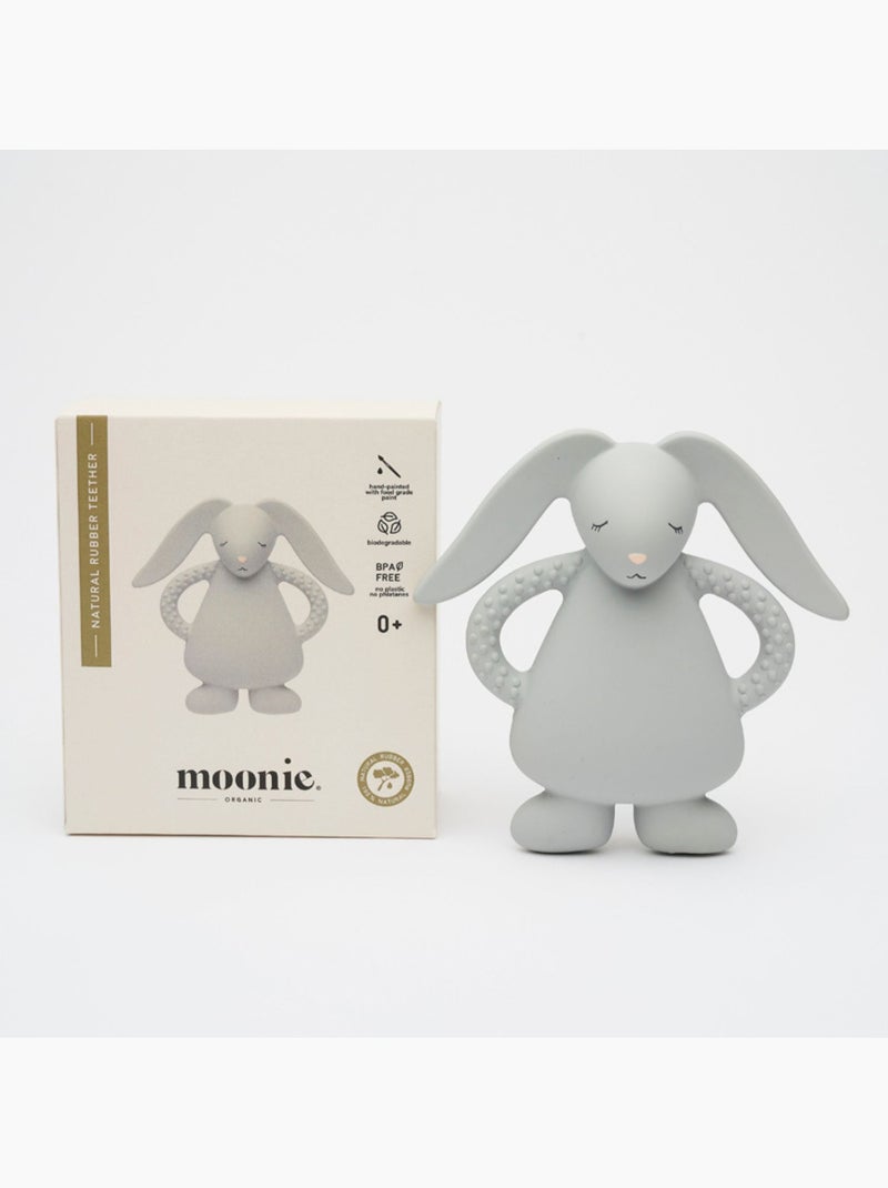 Moonie - Lapin de dentition en caoutchouc naturel Gris - Kiabi