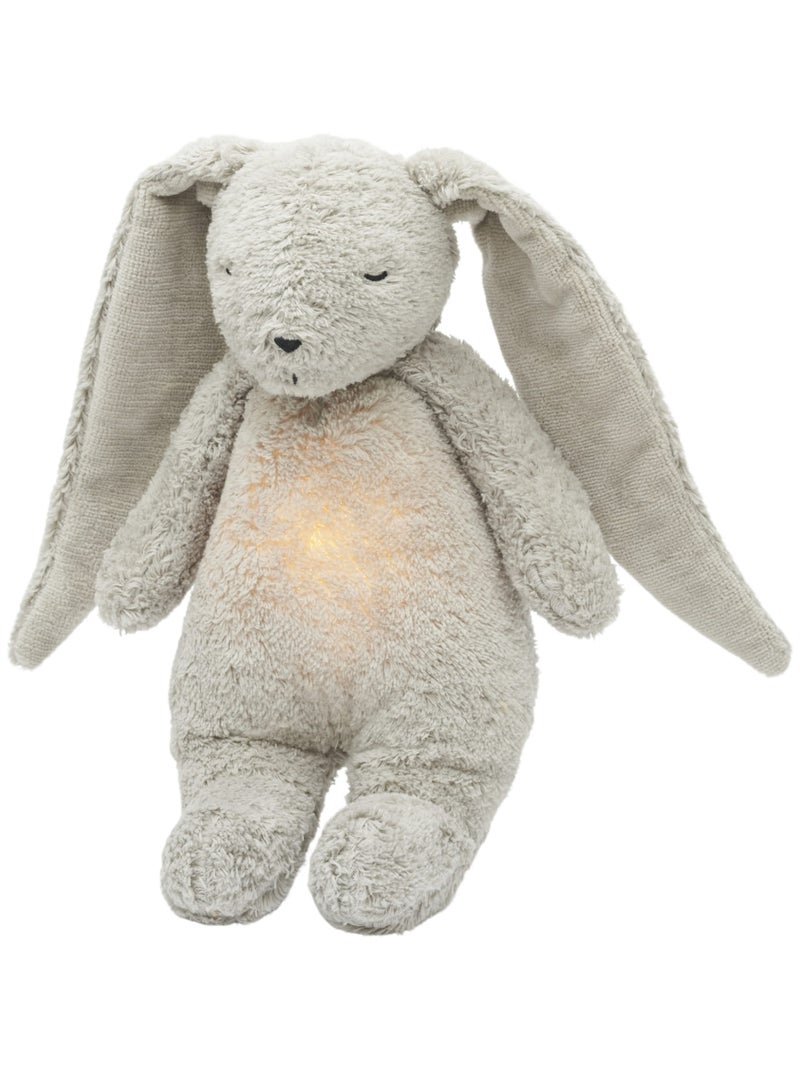 Moonie - Peluche veilleuse lapin nature bio Gris - Kiabi