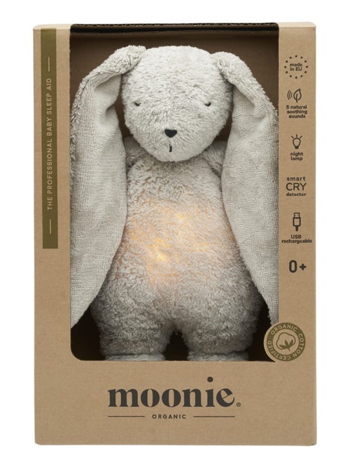 Moonie - Peluche veilleuse lapin nature bio - Kiabi