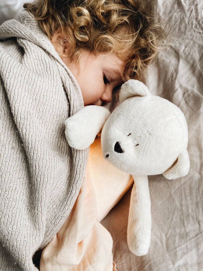Moonie - Peluche veilleuse Ours Blanc - Kiabi