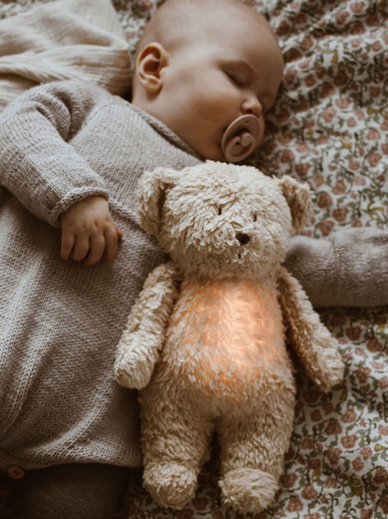Moonie - Peluche veilleuse Ours Ecru - Kiabi