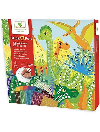 Mosaïques - sycomore - stick'n fun - dinosaures - dès 5 ans