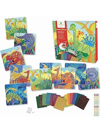 Mosaïques - sycomore - stick'n fun - dinosaures - dès 5 ans