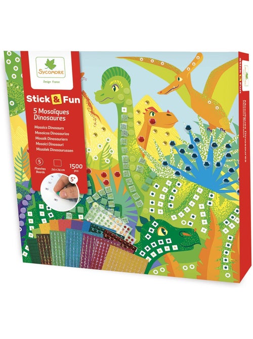 Mosaïques - SYCOMORE - Stick'N Fun - Dinosaures - Dès 5 ans - Kiabi Mosaïques - SYCOMORE - Stick'N Fun - Dinosaures - Dès 5 ans - Kiabi