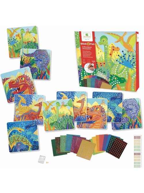 Mosaïques - SYCOMORE - Stick'N Fun - Dinosaures - Dès 5 ans - Kiabi Mosaïques - SYCOMORE - Stick'N Fun - Dinosaures - Dès 5 ans - Kiabi