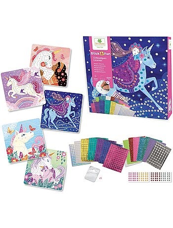 Mosaïques - sycomore - stick'n fun - licornes - dès 5 ans