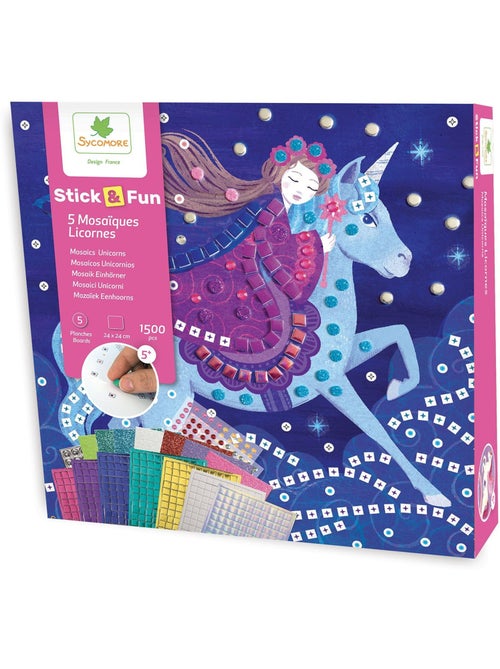 Mosaïques - sycomore - stick'n fun - licornes - dès 5 ans - Kiabi