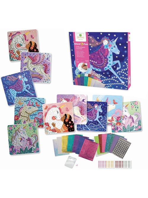 Mosaïques - sycomore - stick'n fun - licornes - dès 5 ans - Kiabi