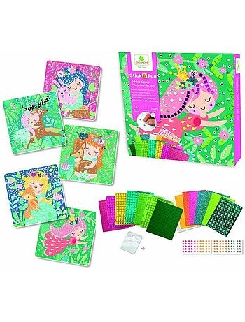 Mosaïques - sycomore - stick'n fun - princesses des bois - dès 5 ans