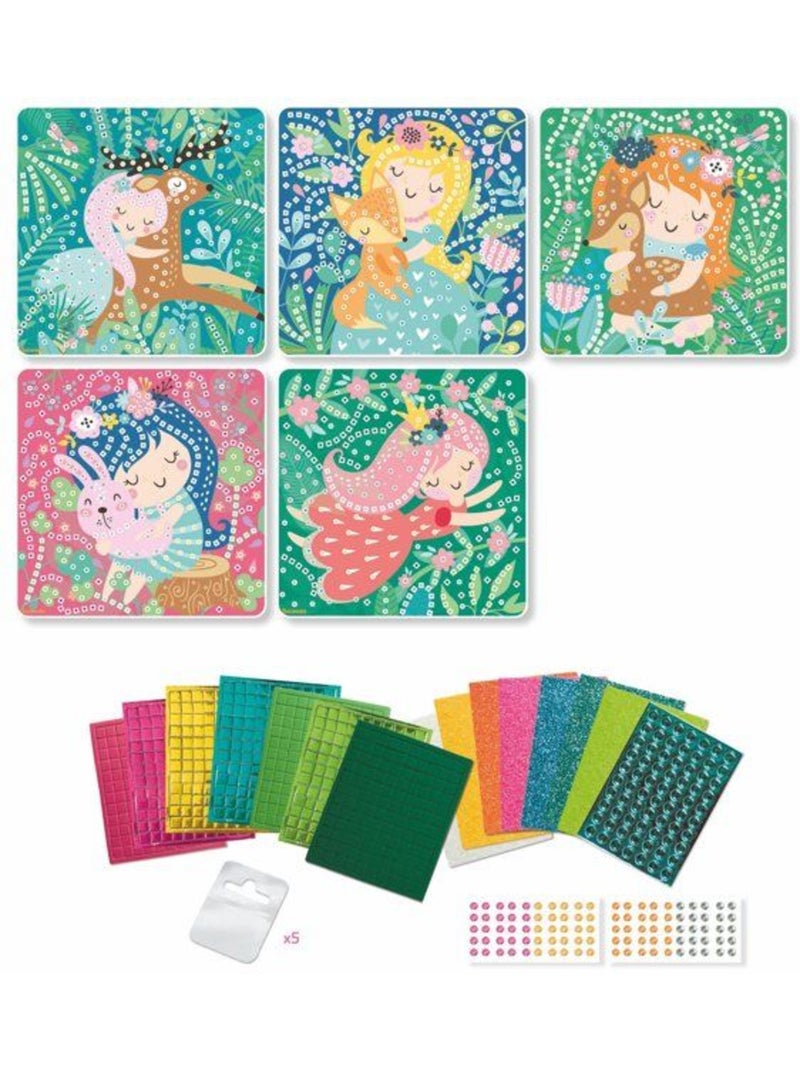 Mosaïques - sycomore - stick'n fun - princesses des bois - dès 5 ans Rose - Kiabi