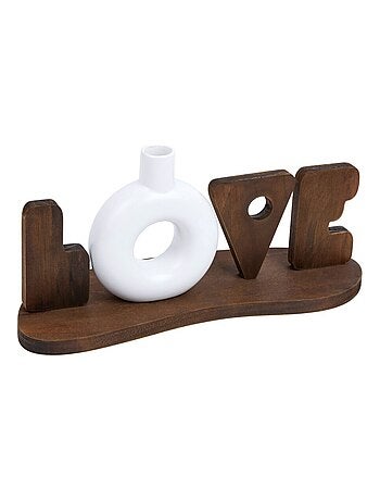 Mot déco à poser céramique et Mdf LOVE