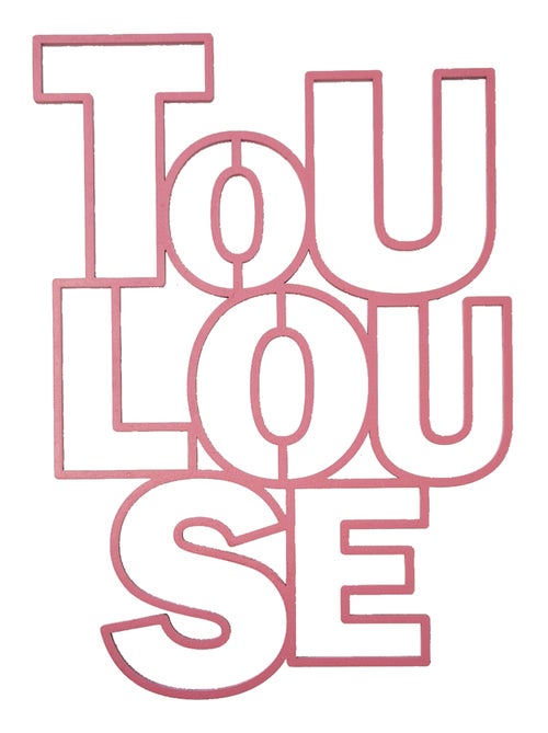 Mot décoratif découpé au laser Toulouse - Kiabi