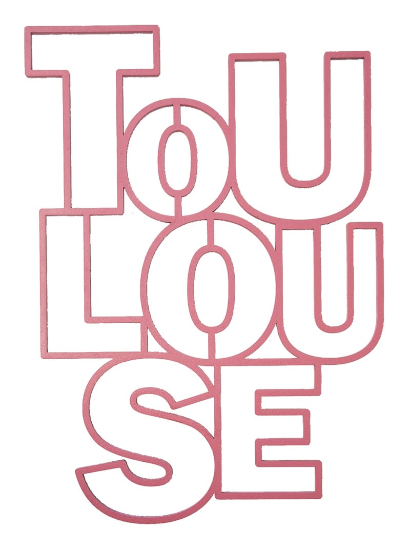 Mot décoratif découpé au laser Toulouse Rose - Kiabi