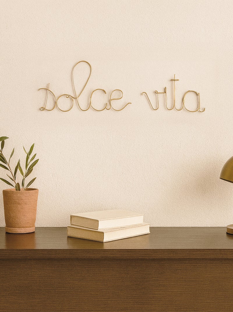 Mot fil de laiton "DOLCE VITA" Doré - Kiabi