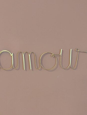 Mot fil de laiton doré "AMOUR