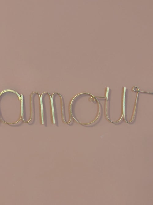 Mot fil de laiton doré "AMOUR" - Kiabi