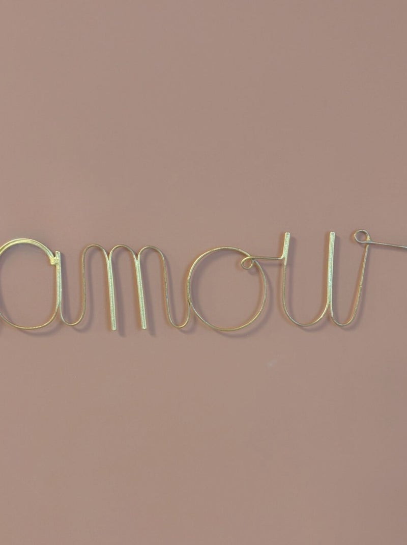 Mot fil de laiton doré "AMOUR" Doré/or - Kiabi