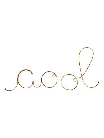 Mot fil de laiton doré "COOL