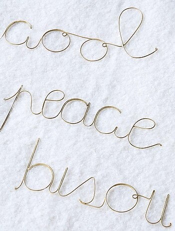 Mot fil de laiton doré "COOL