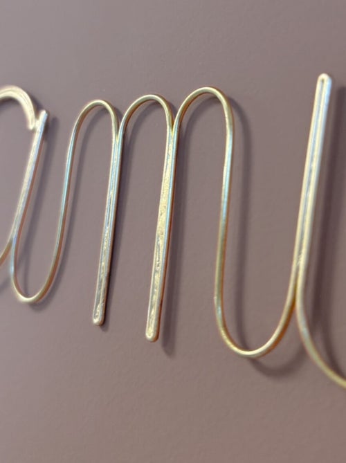 Mot fil de laiton doré "FAMILLE" - Kiabi