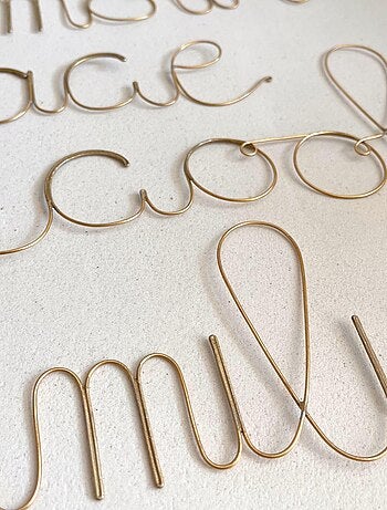 Mot fil de laiton doré "FAMILY