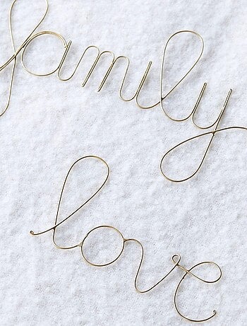 Mot fil de laiton doré "FAMILY