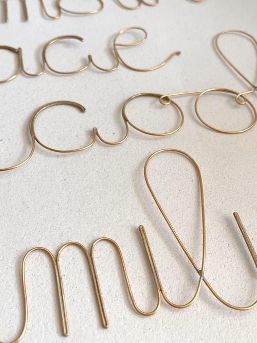 Mot fil de laiton doré "FAMILY" - Kiabi