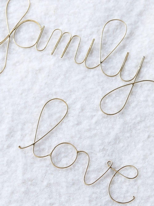 Mot fil de laiton doré "FAMILY" - Kiabi